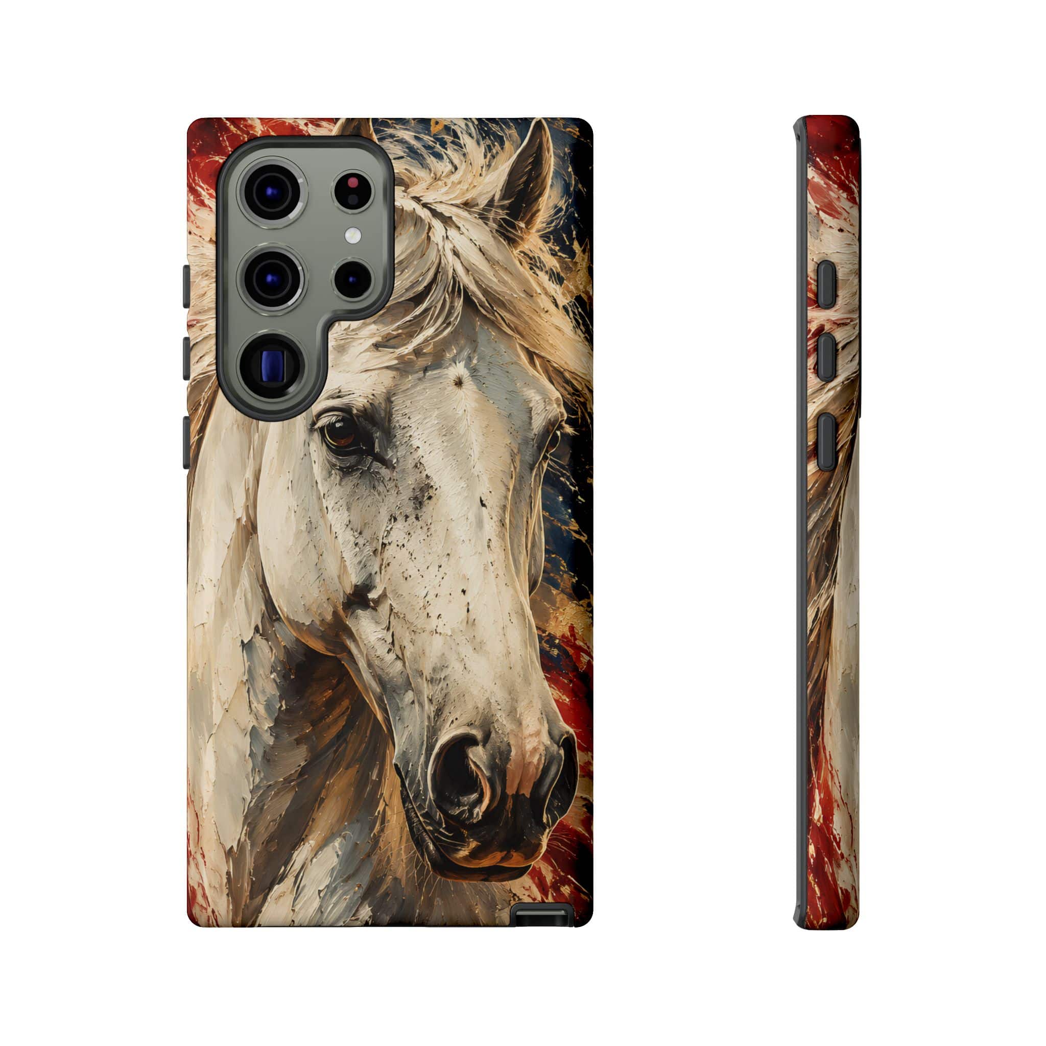 Patriotic White Horse Phone Case