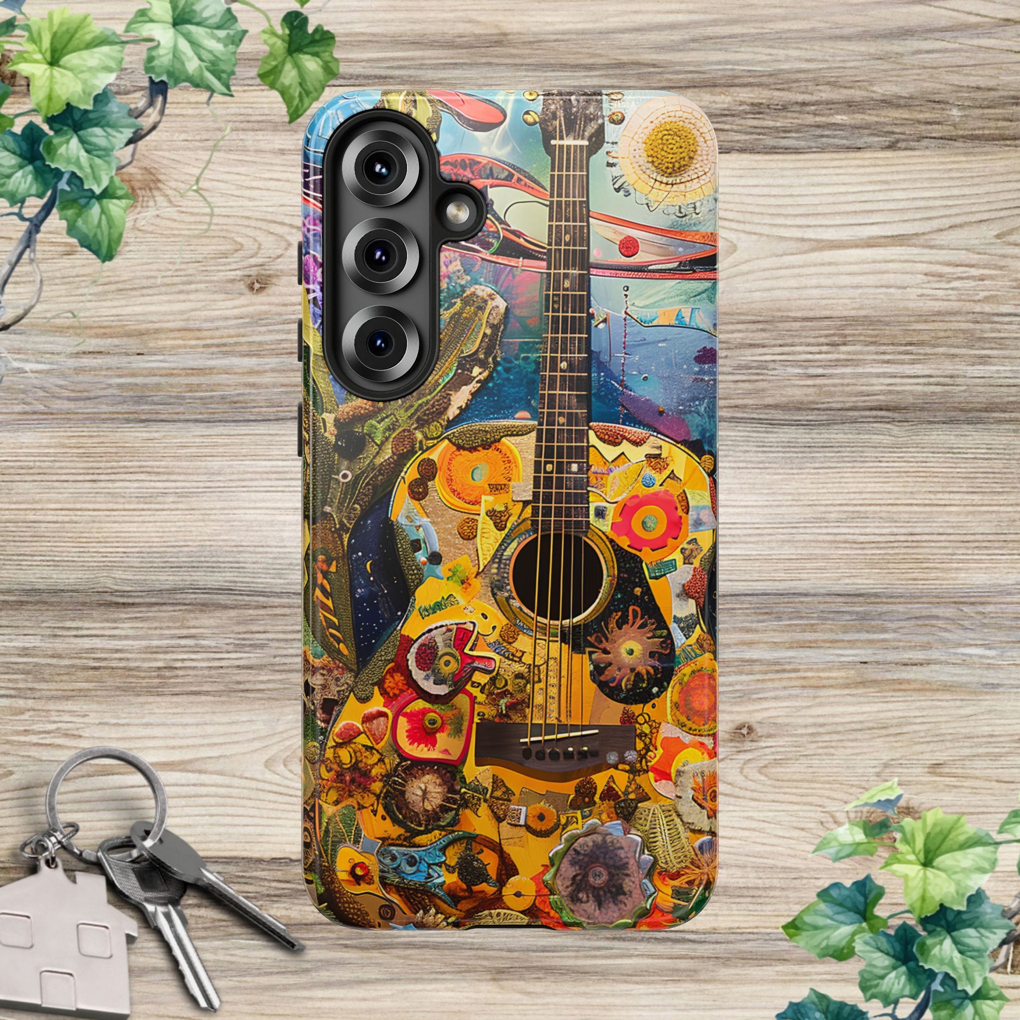 Floral Guitar- Phone Case