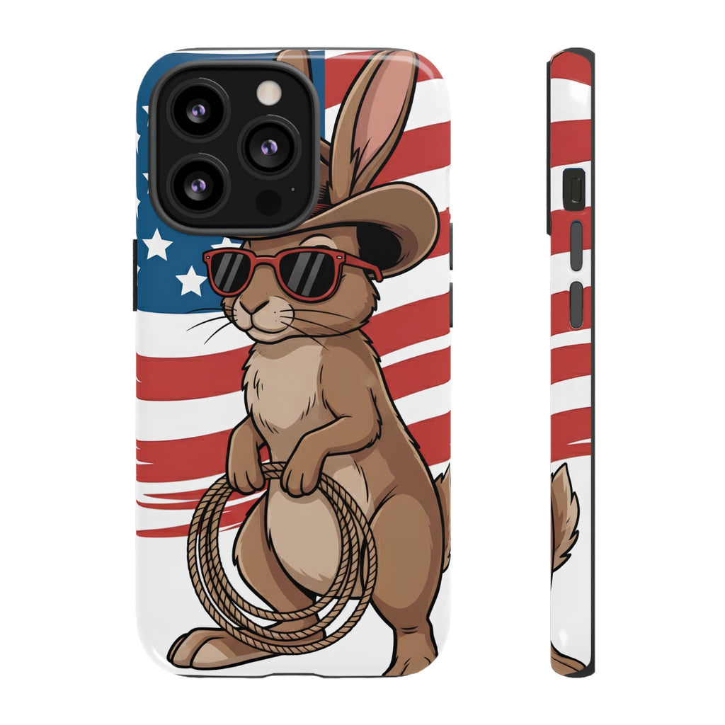 Patriotic Cowboy Bunny Phone Case