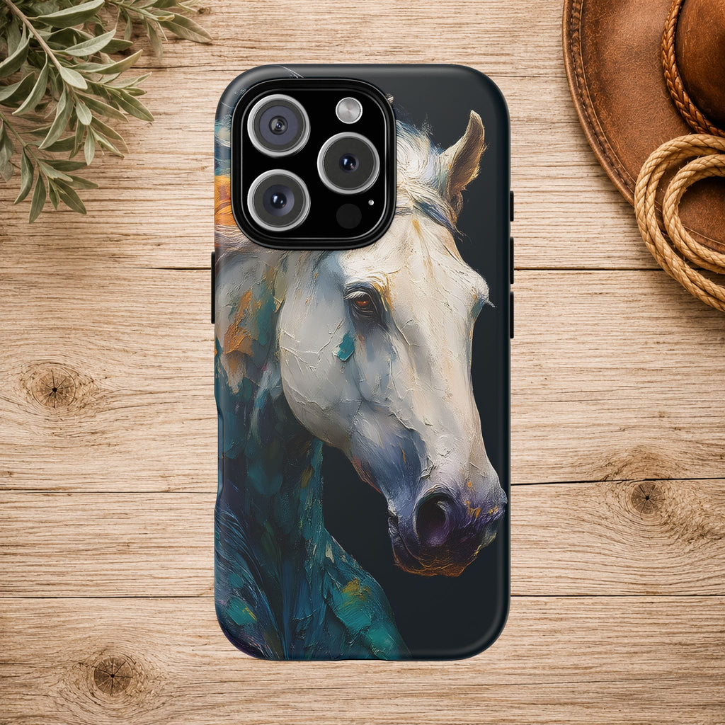 White Horse Art Phone Case