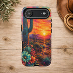 Desert Sunset Bloom Western Phone Case
