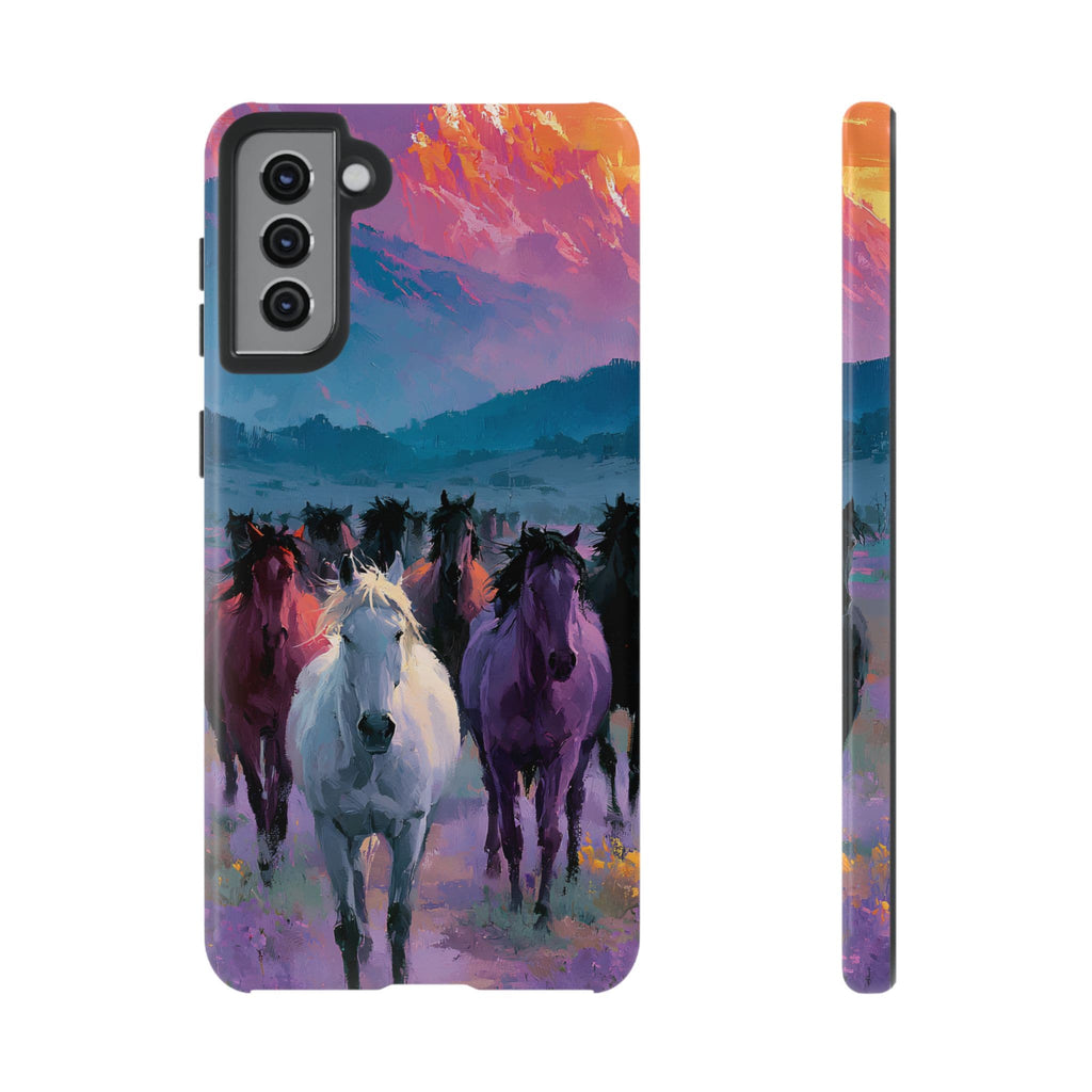 Wild Horses Sunset Mountain Phone Case