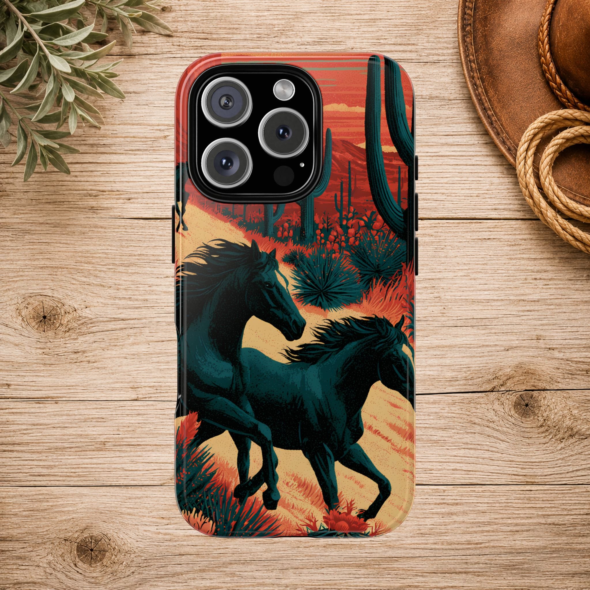 Desert Run Wild Horse Phone Case