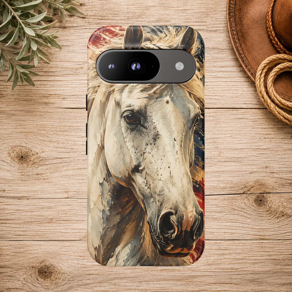 Patriotic White Horse Phone Case
