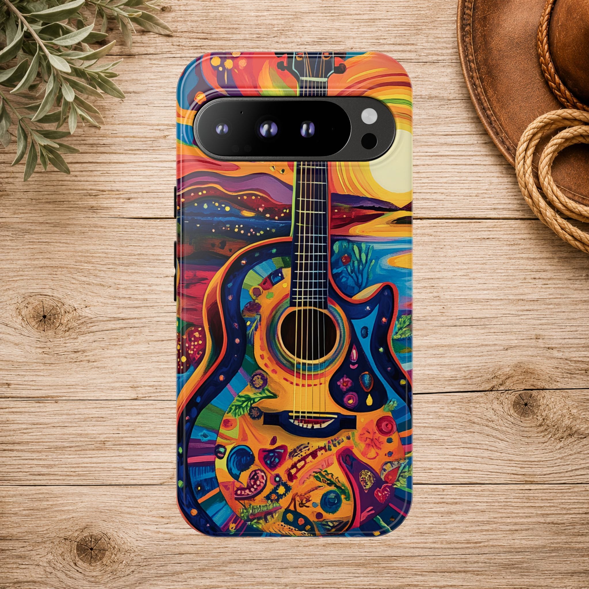 Psychedelic Sunset Guitar Phone Case