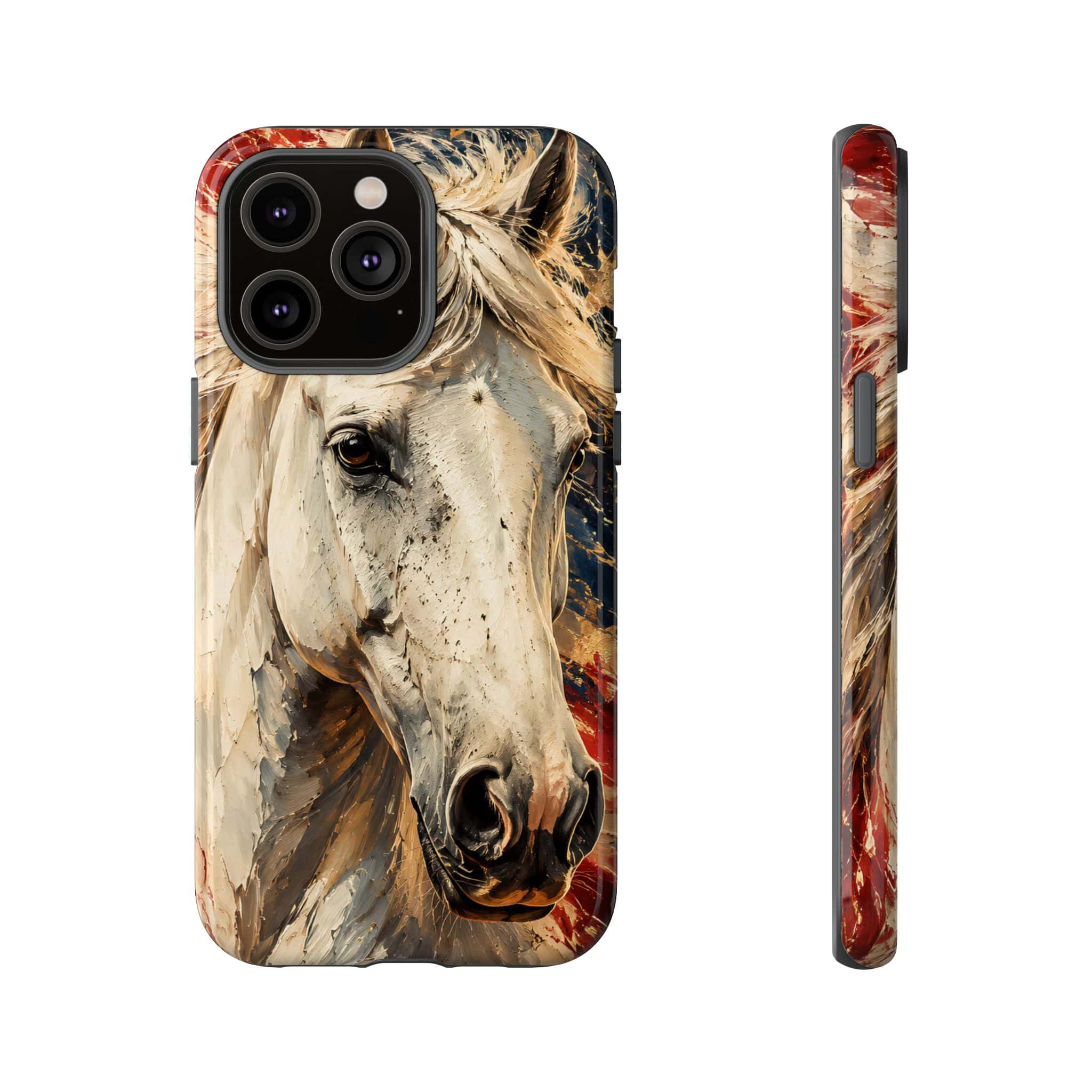Patriotic White Horse Phone Case