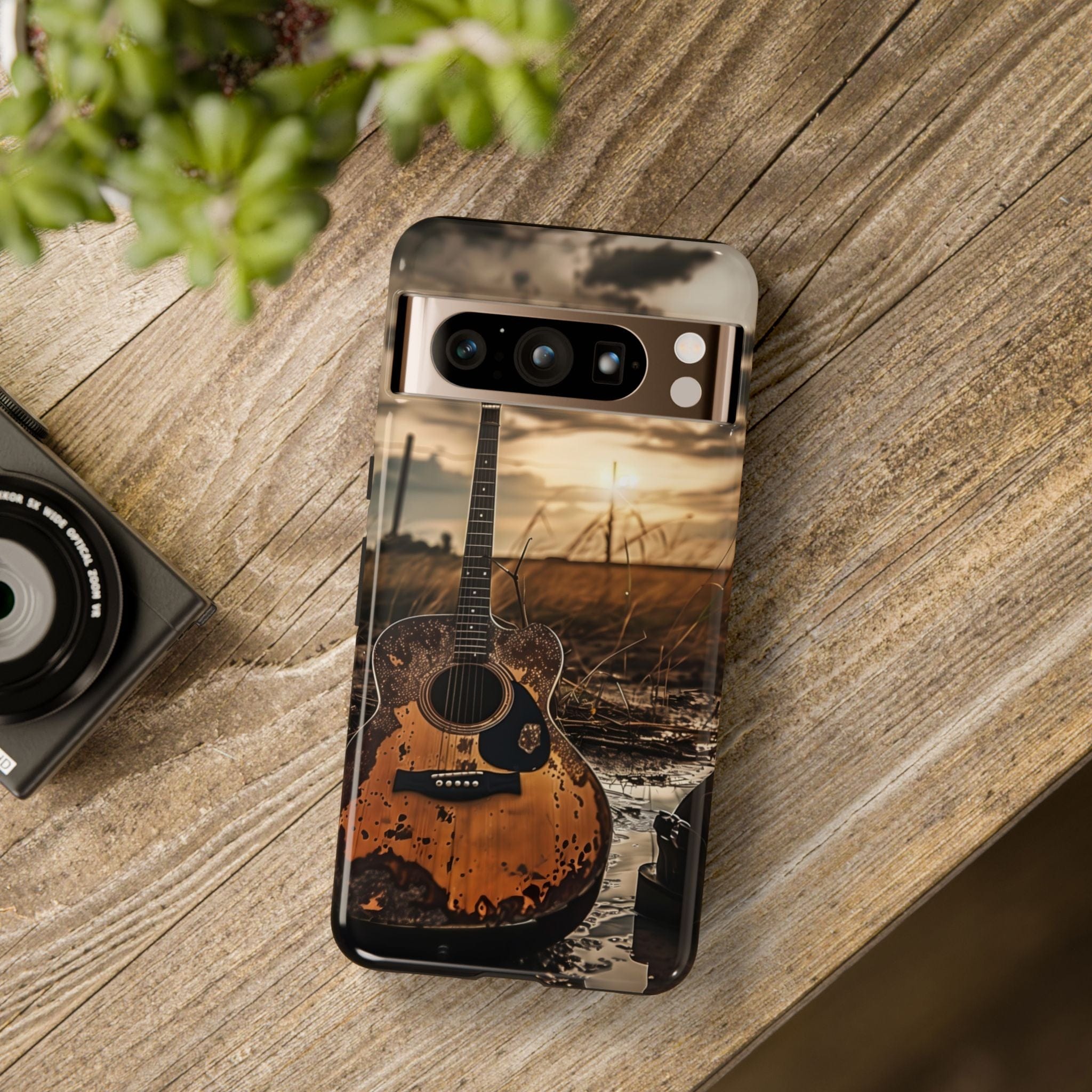Guitar in a Wet Field -Phone Case