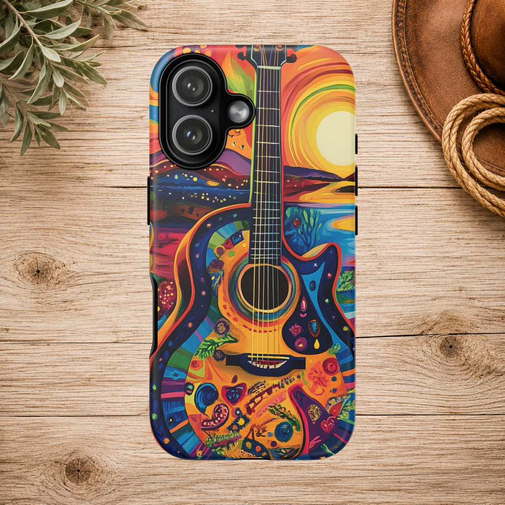 Psychedelic Sunset Guitar Phone Case