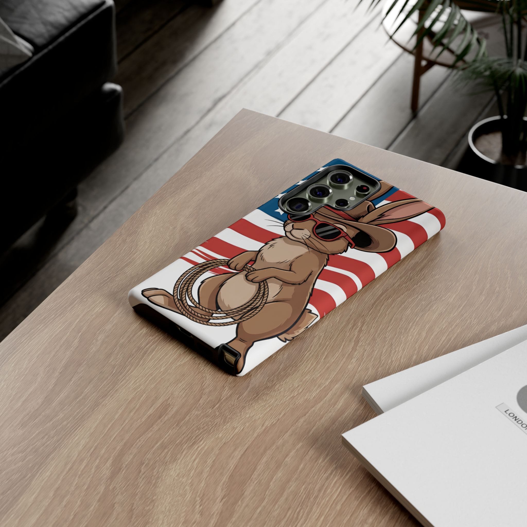 Patriotic Cowboy Bunny Phone Case