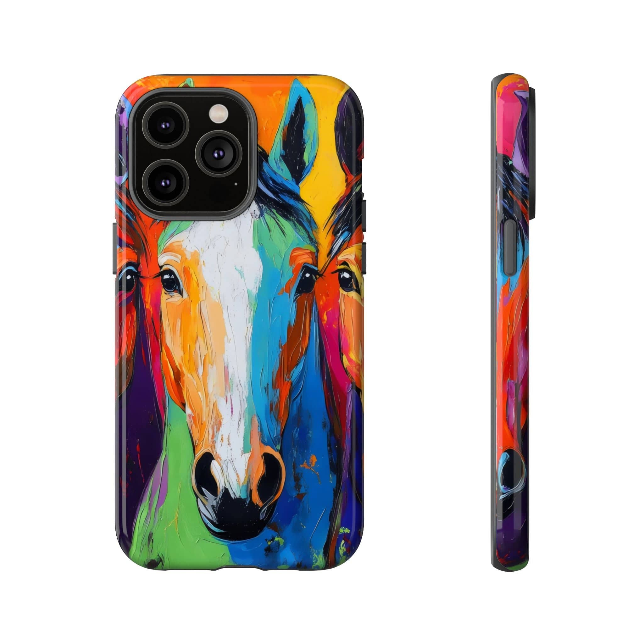 Colorful Horses Head - Phone Case