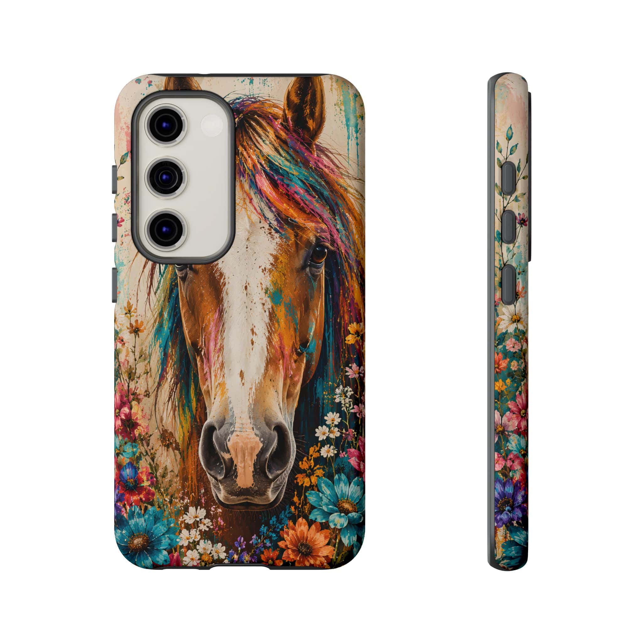 Boho Wildflower Horse Phone Case