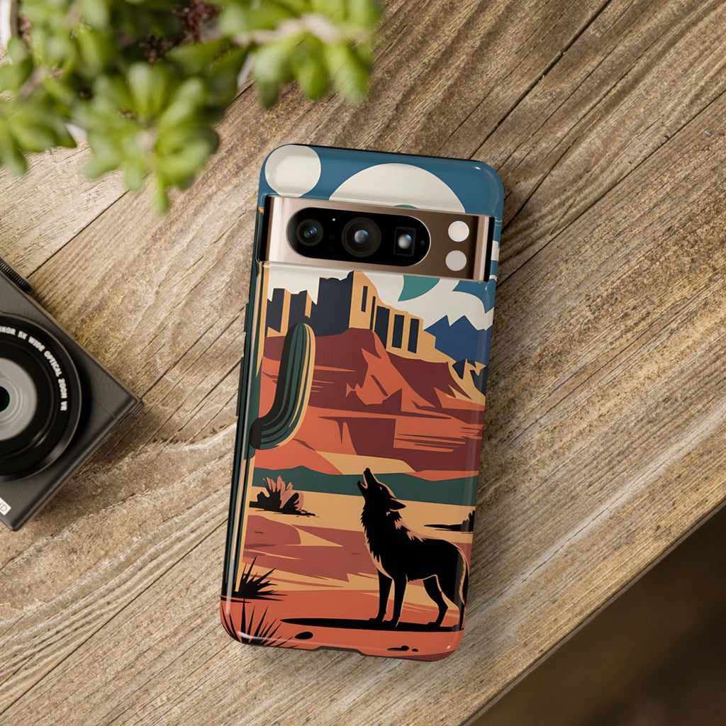 Mountain and Wolf -Phone Case
