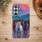 Wild Horses Sunset Mountain Phone Case