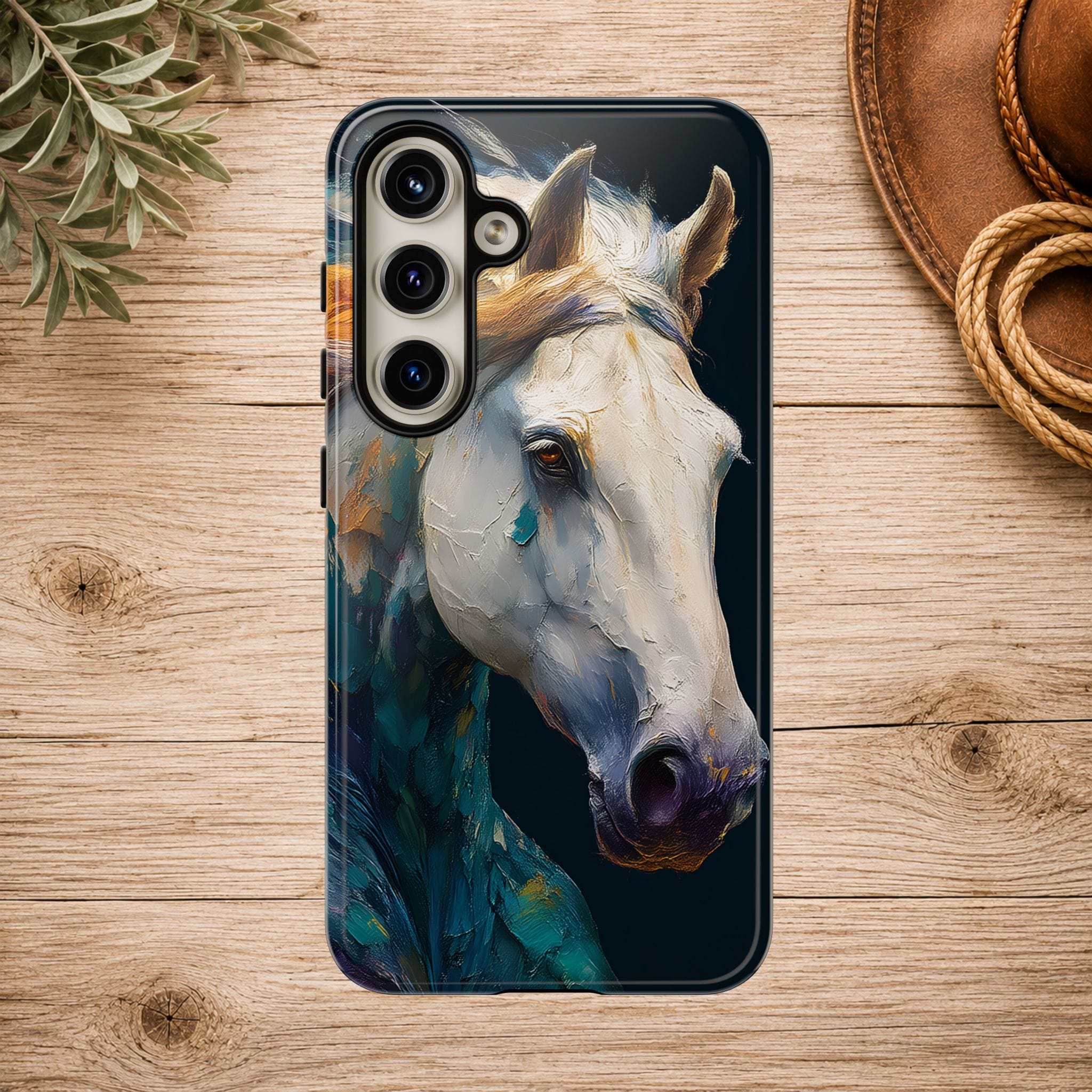 White Horse Art Phone Case