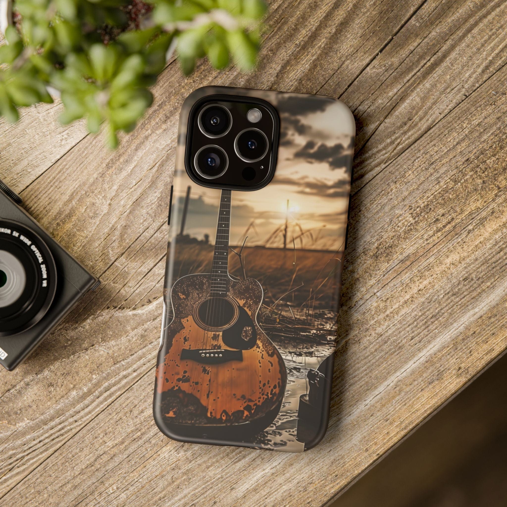 Guitar in a Wet Field -Phone Case