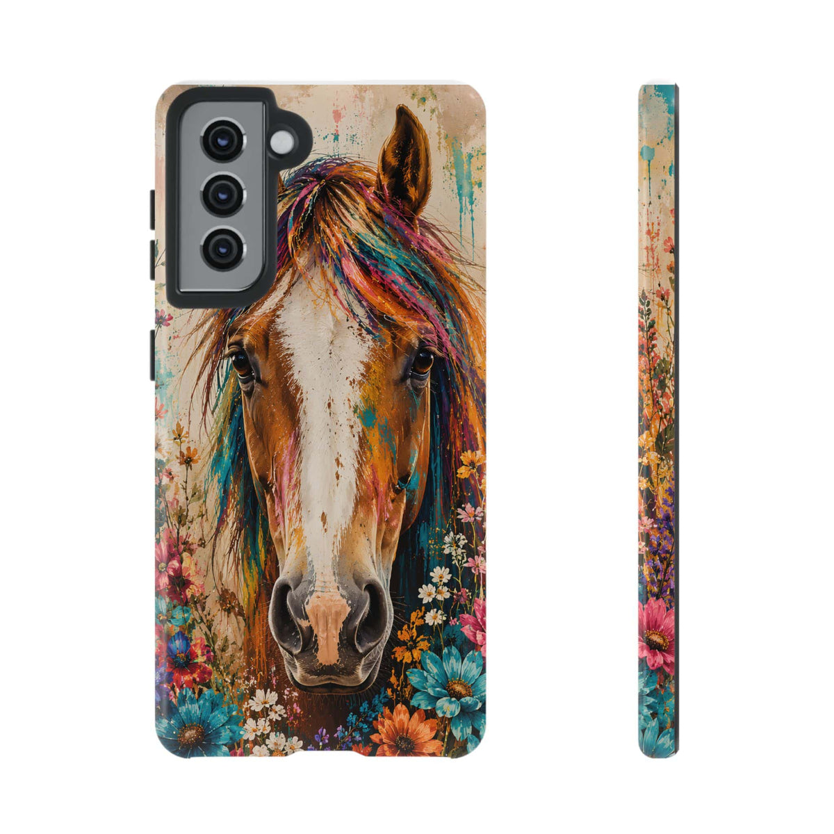 Boho Wildflower Horse Phone Case