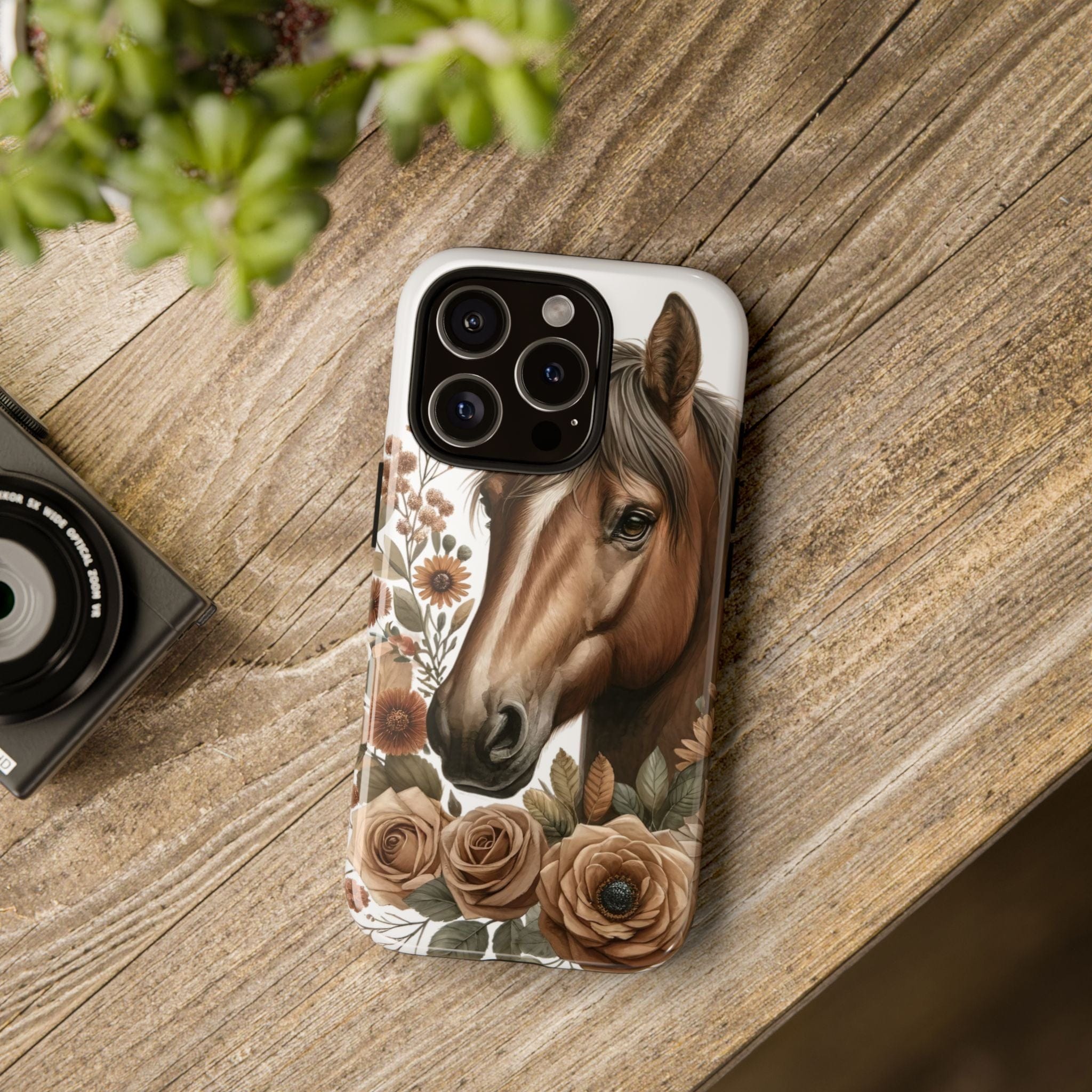 Painted Horse & Roses – Phone Case