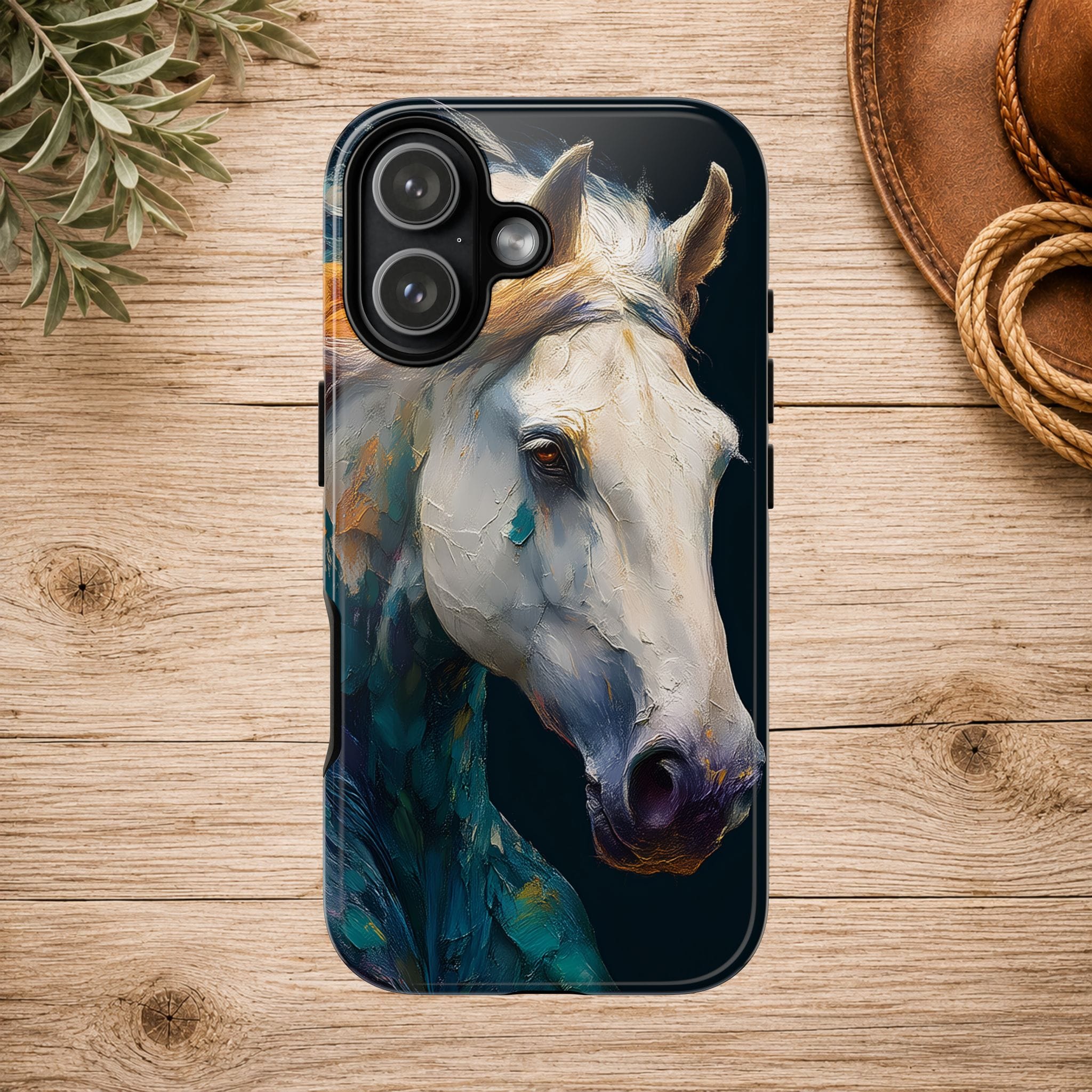 White Horse Art Phone Case
