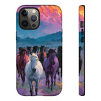 Wild Horses Sunset Mountain Phone Case