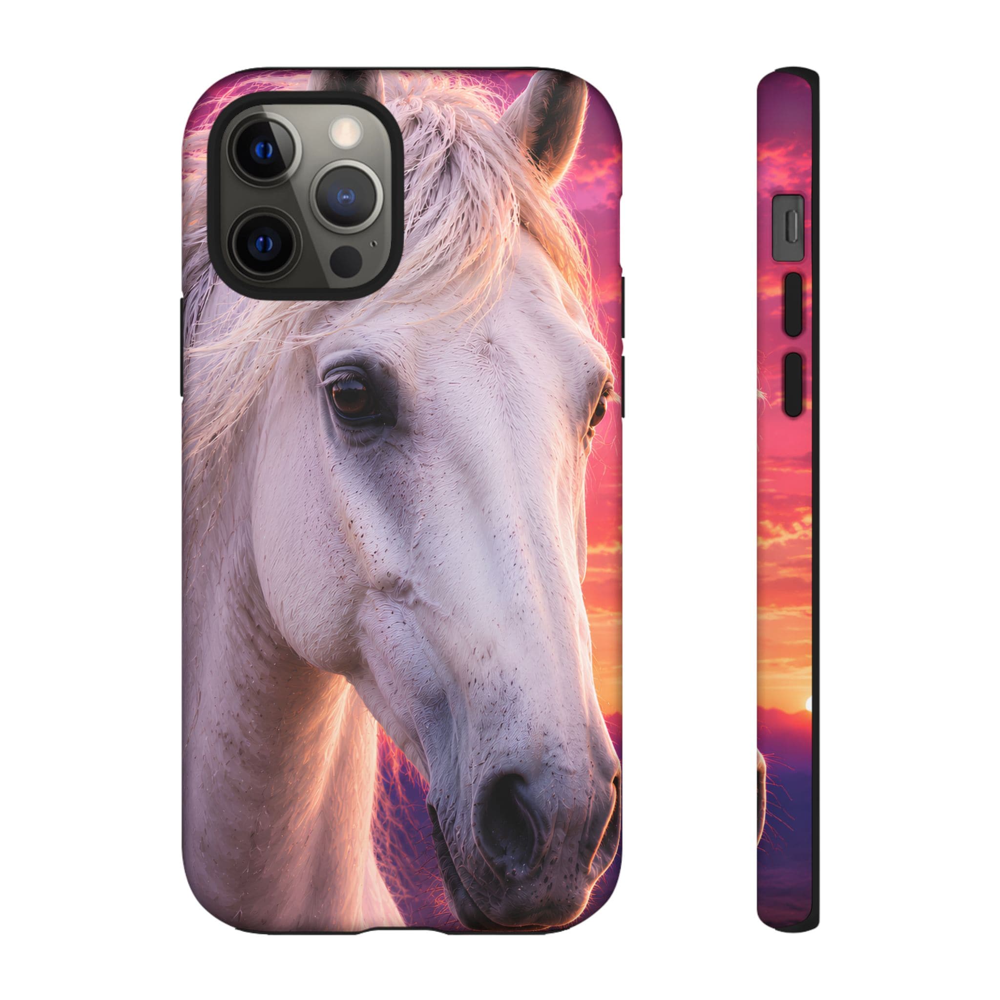 White Horse Sunset Phone Case