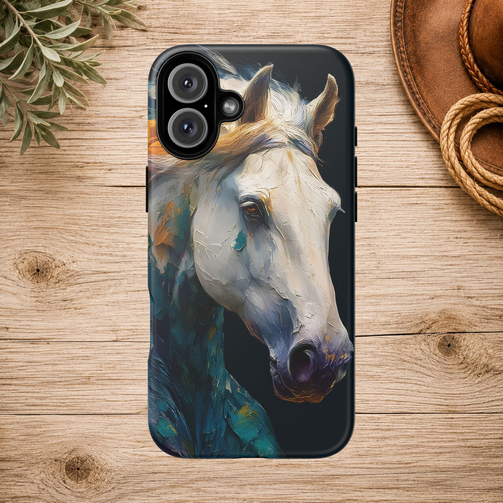 White Horse Art Phone Case
