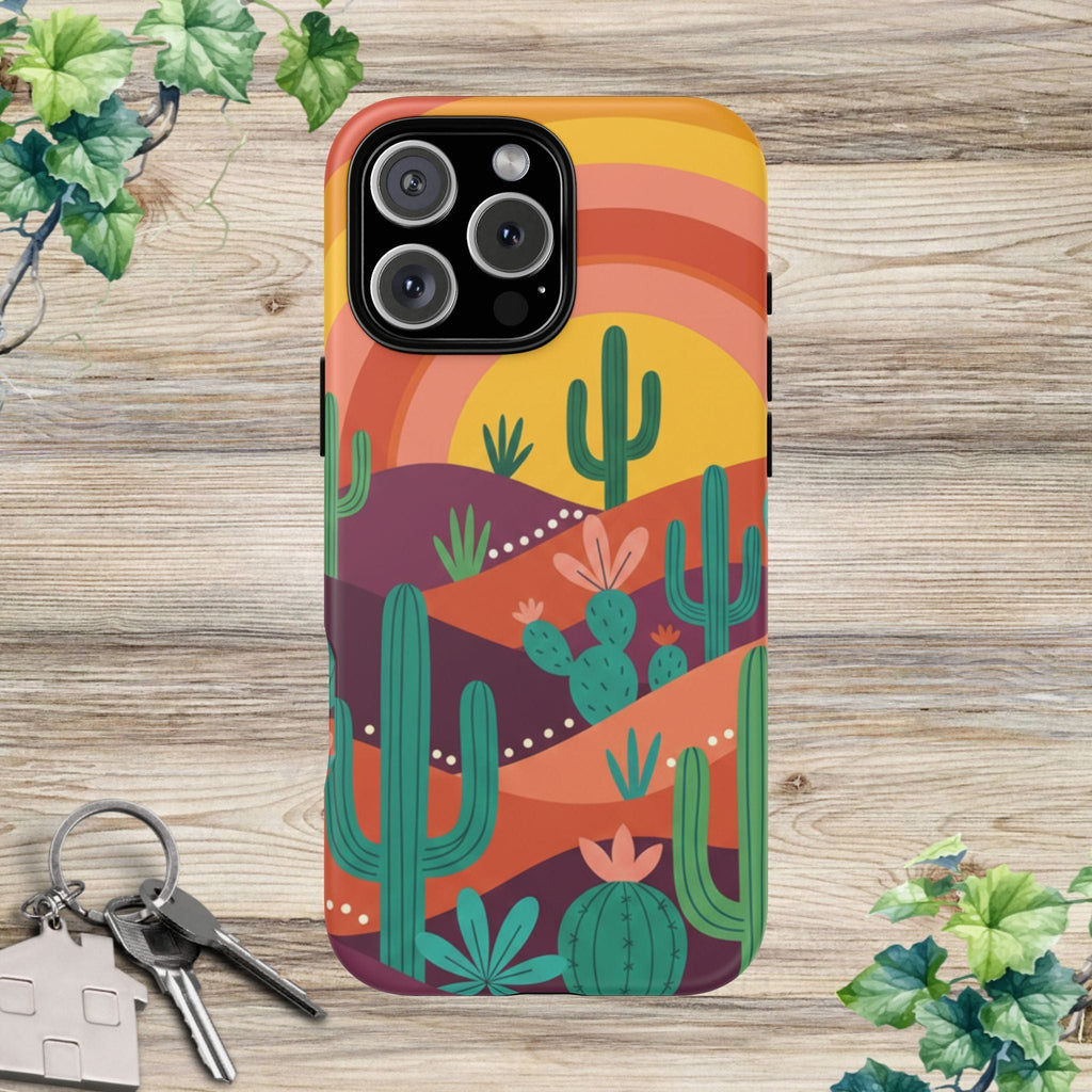 Desert Sunset Cactus Phone Case