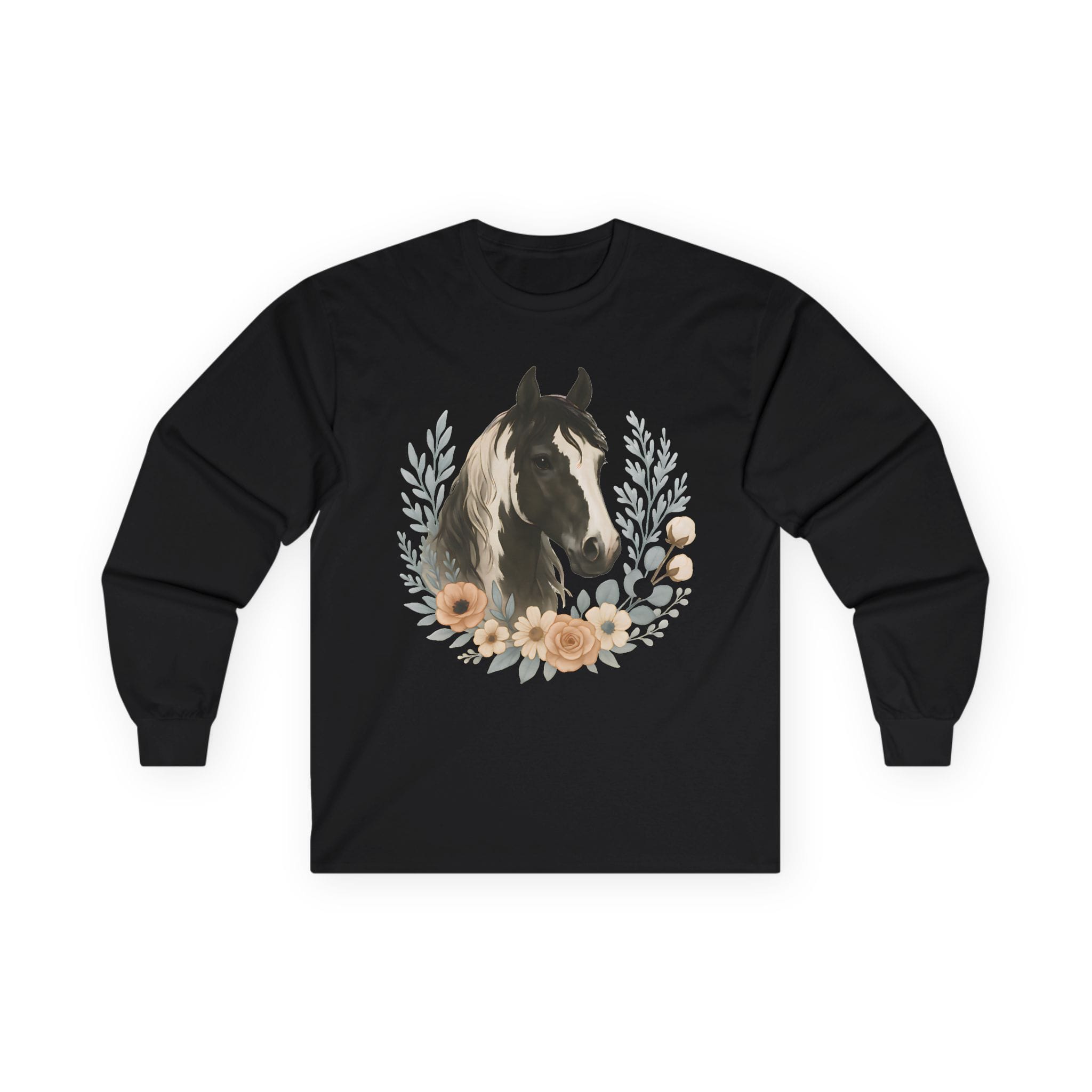 Equine Floral Long Sleeve Tee