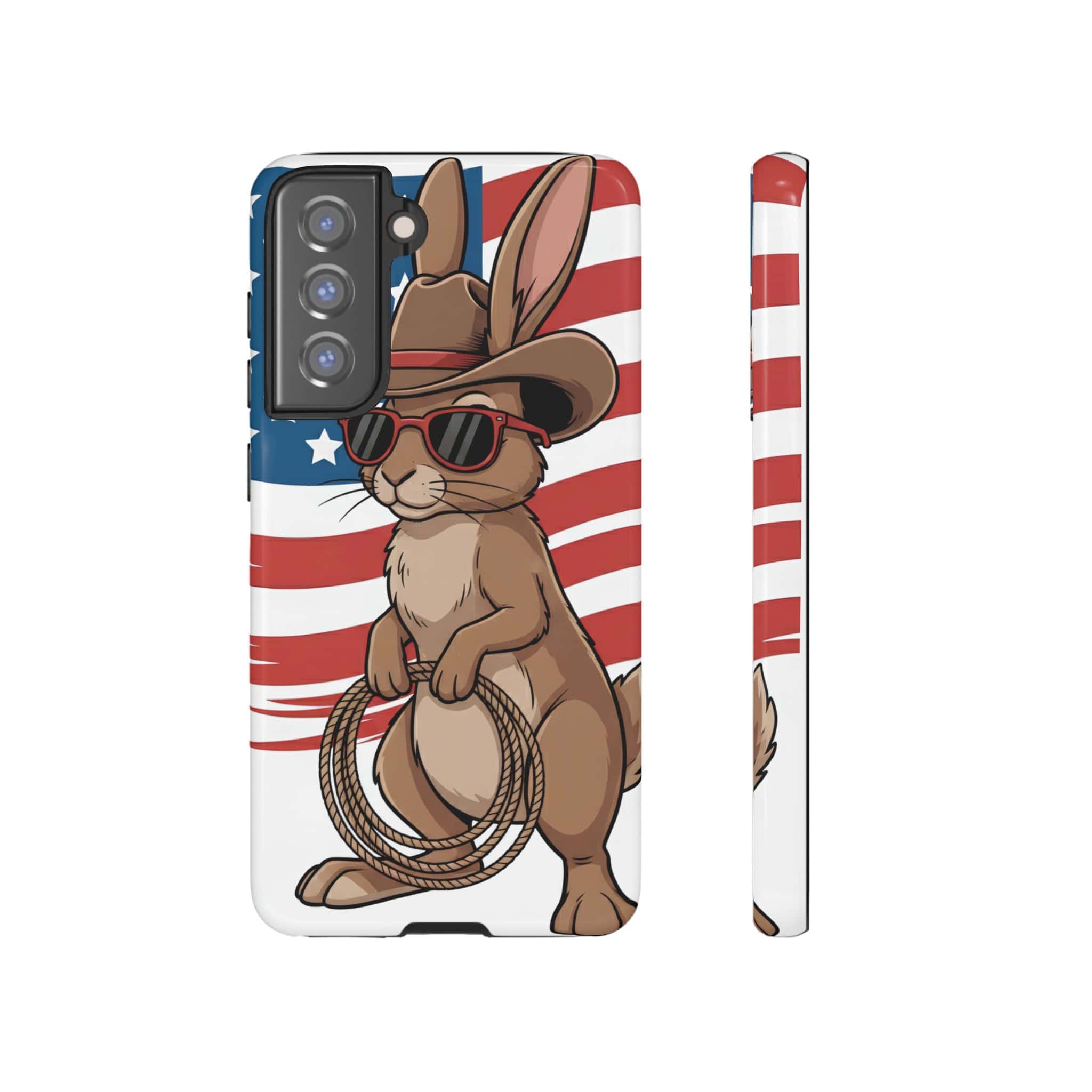 Patriotic Cowboy Bunny Phone Case