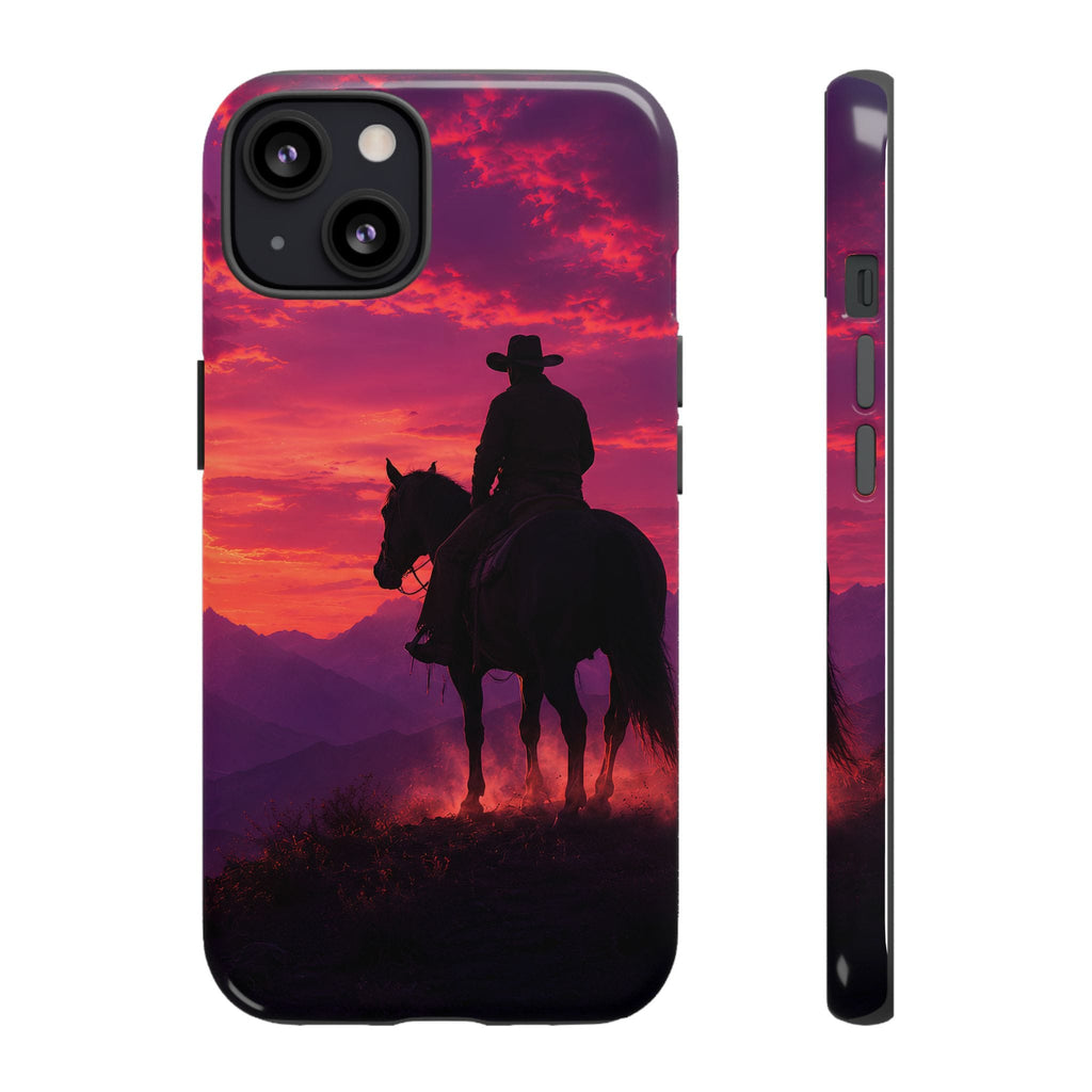 Cowboy Sunset Horseback Phone Case