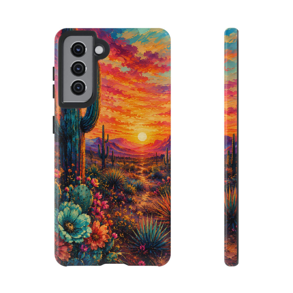 Desert Sunset Bloom Western Phone Case