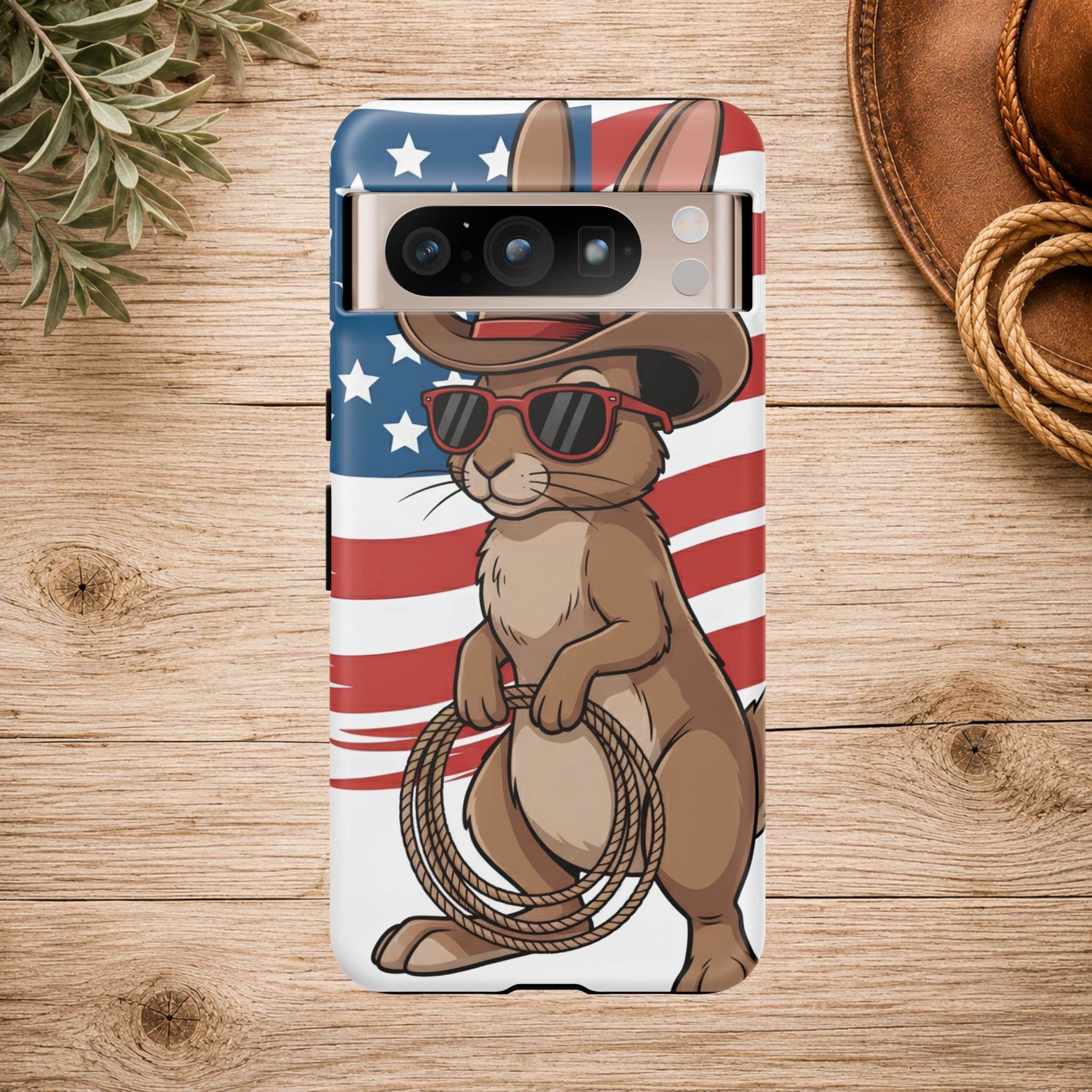 Patriotic Cowboy Bunny Phone Case