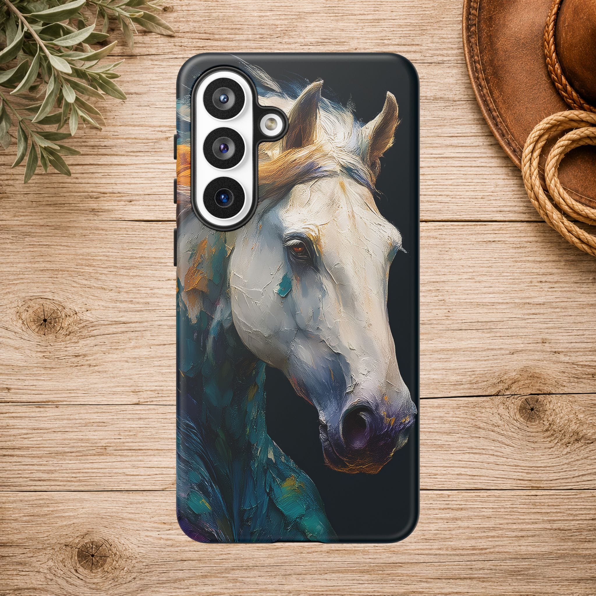 White Horse Art Phone Case