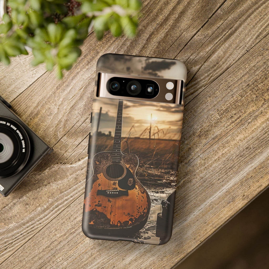 Guitar in a Wet Field -Phone Case