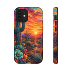 Desert Sunset Bloom Western Phone Case