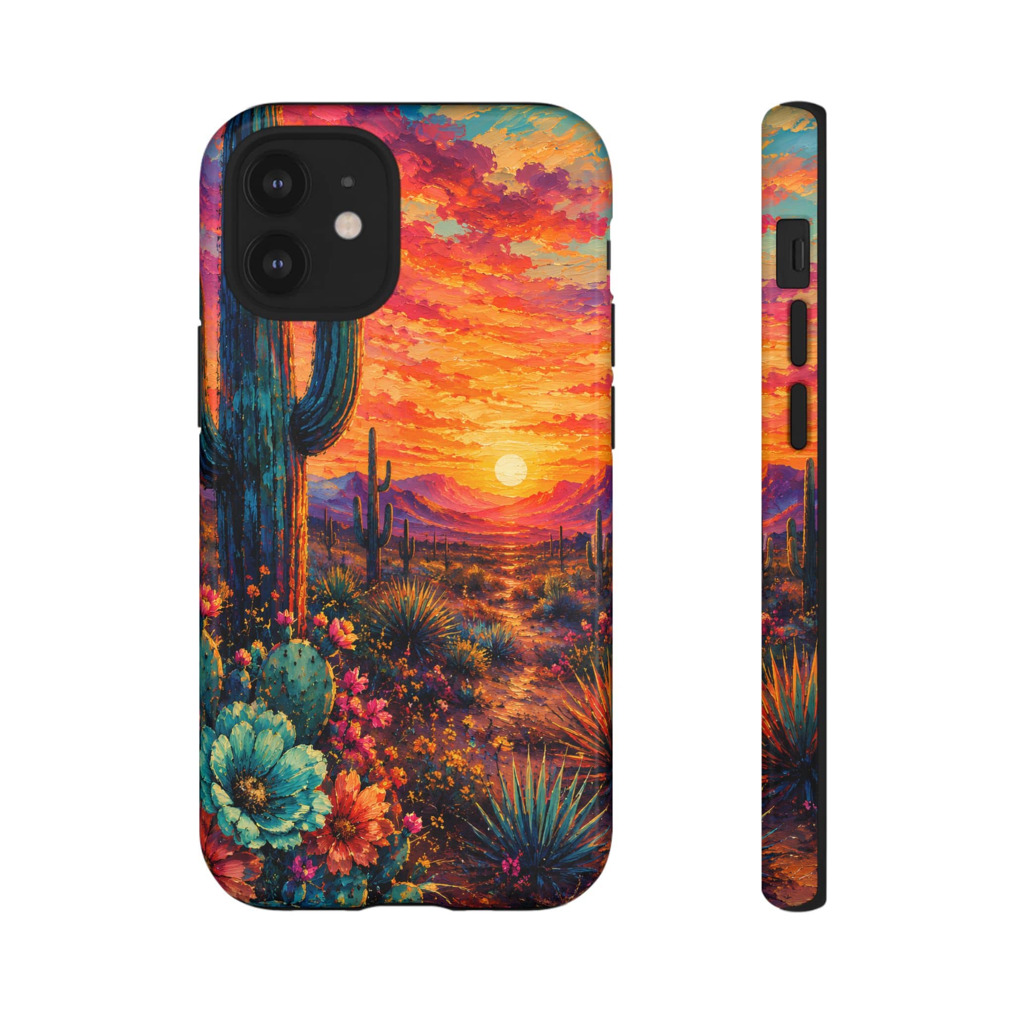Desert Sunset Bloom Western Phone Case