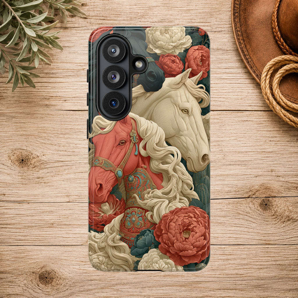 Floral Western Horses Phone Case