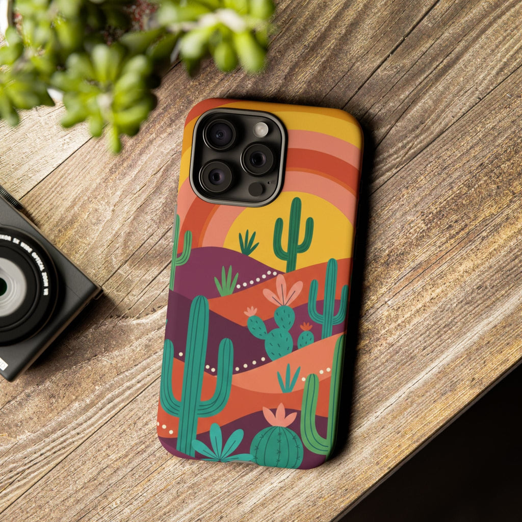 Desert Sunset Cactus Phone Case