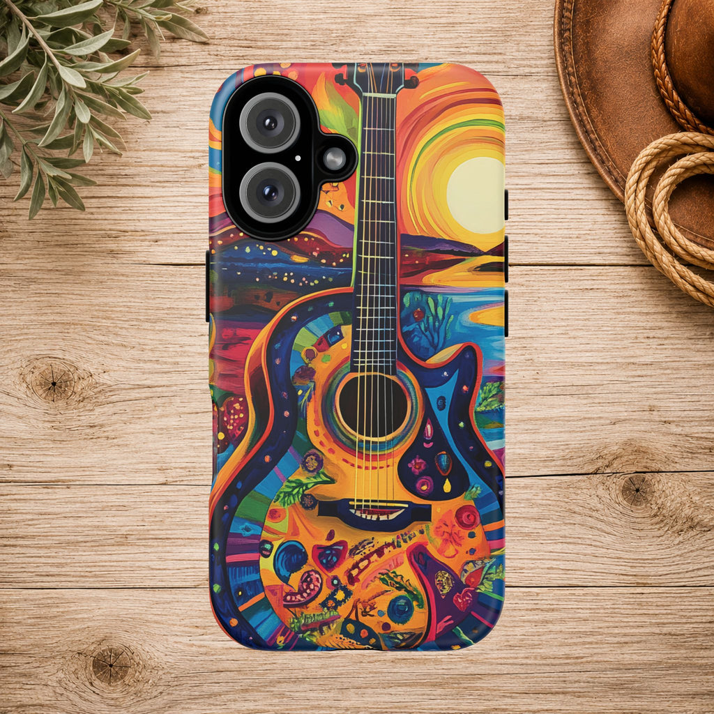 Psychedelic Sunset Guitar Phone Case
