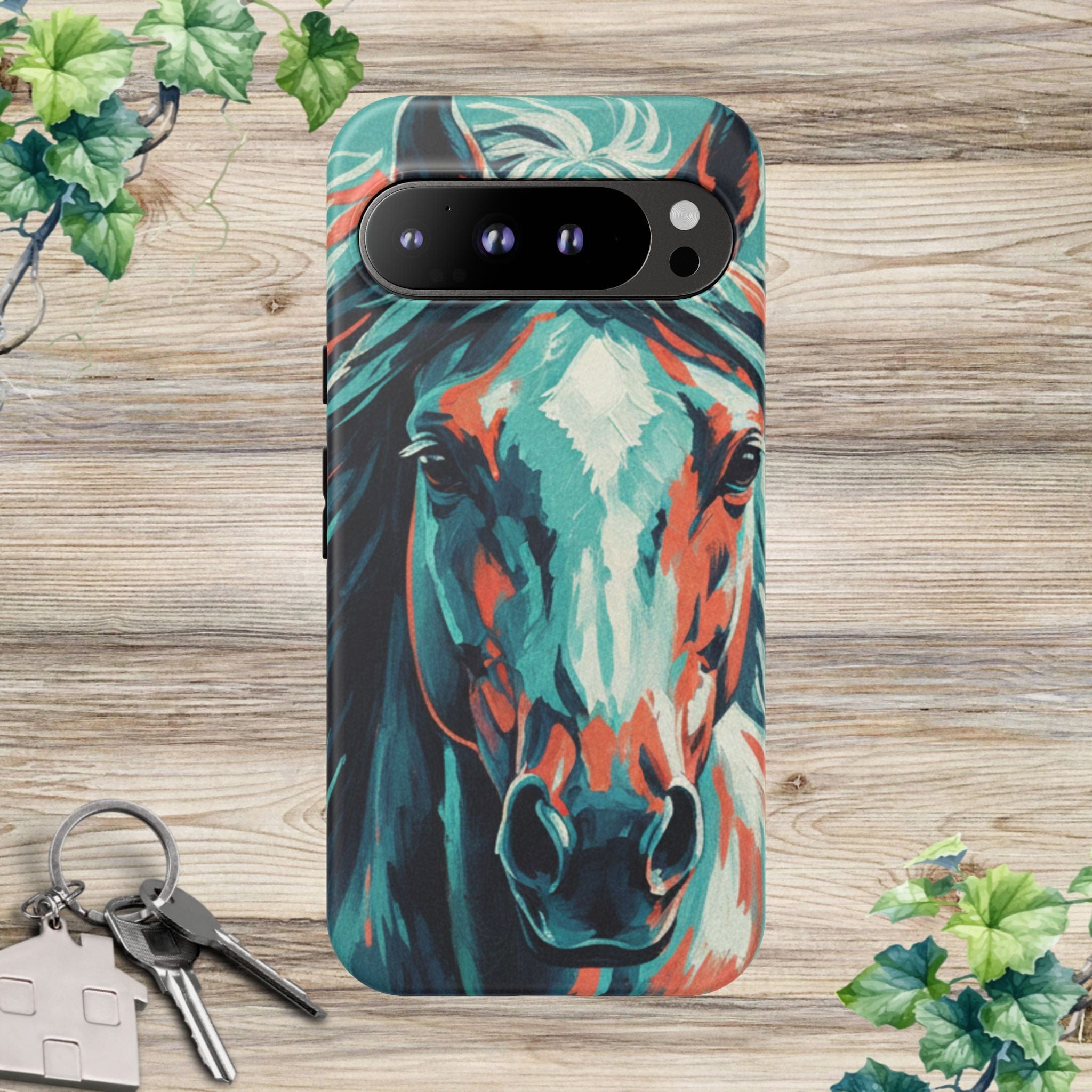 Colorful Horse Head – Turquoise