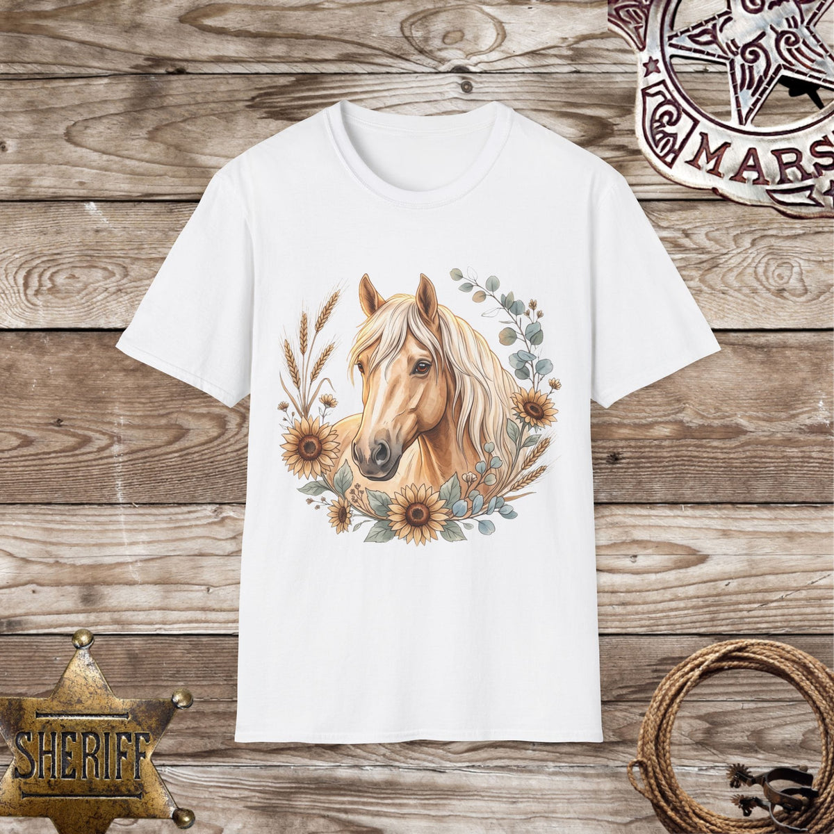 Palomino Horse & Sunflower T-Shirt