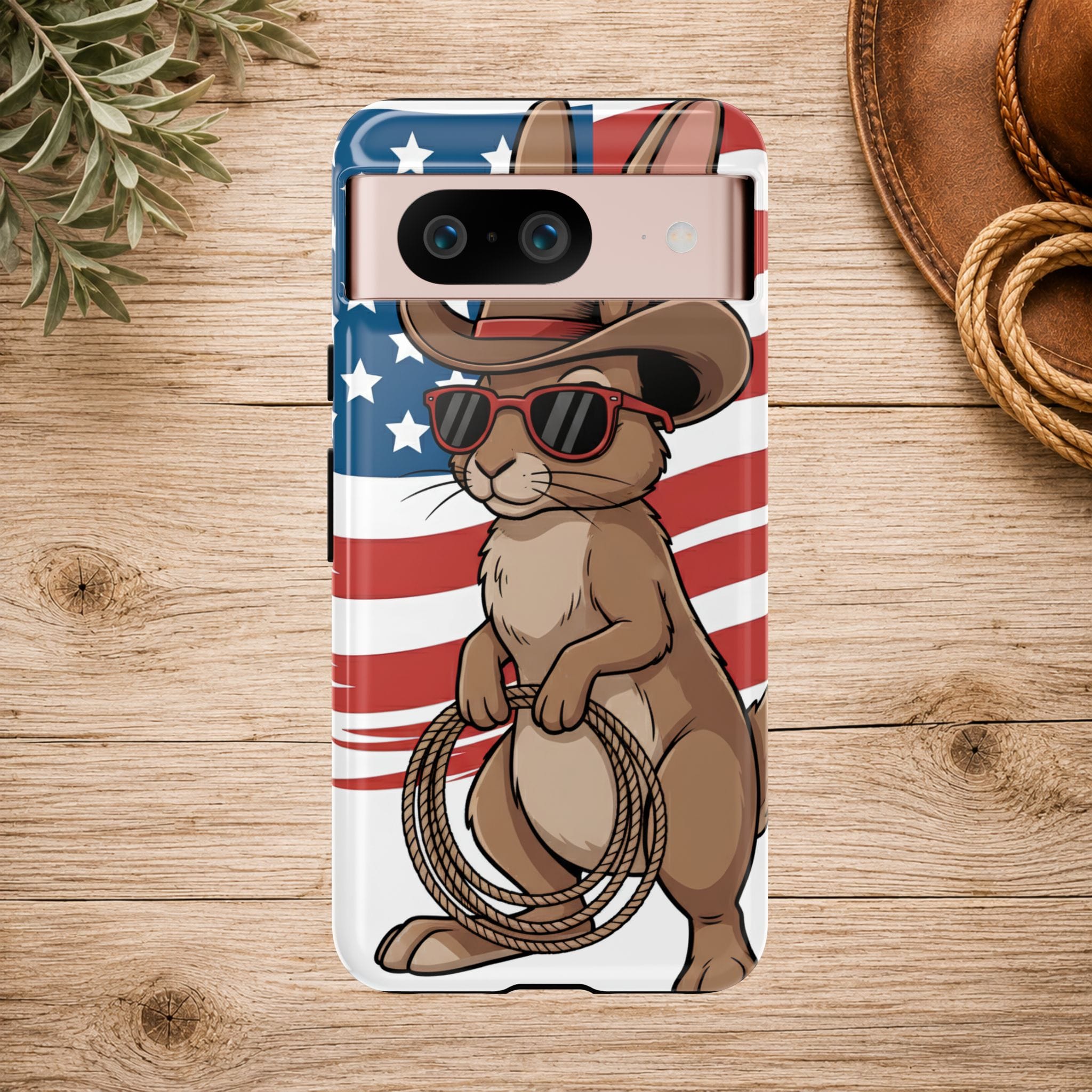 Patriotic Cowboy Bunny Phone Case