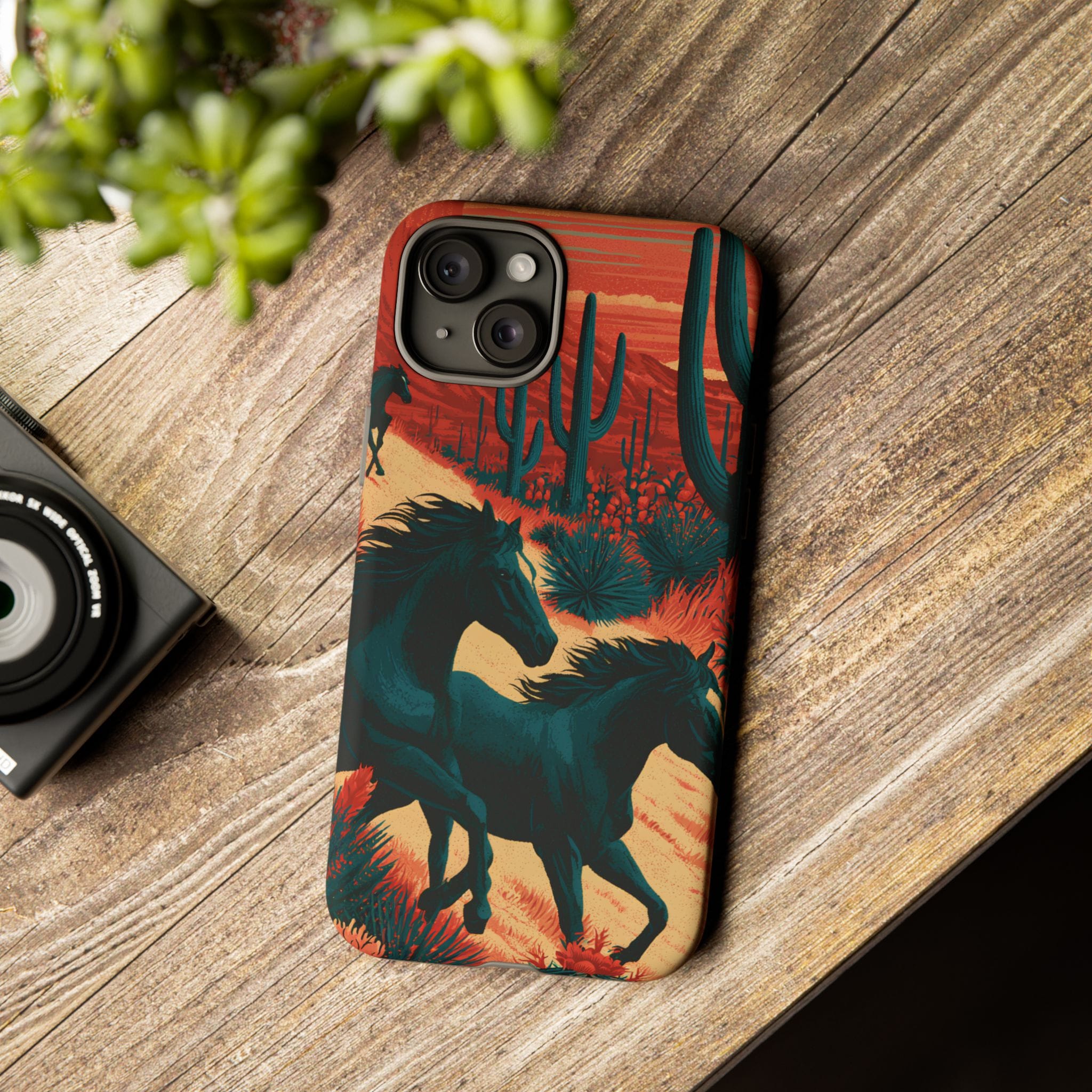 Desert Run Wild Horse Phone Case