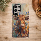 Texas Bluebonnet Longhorn Phone Case