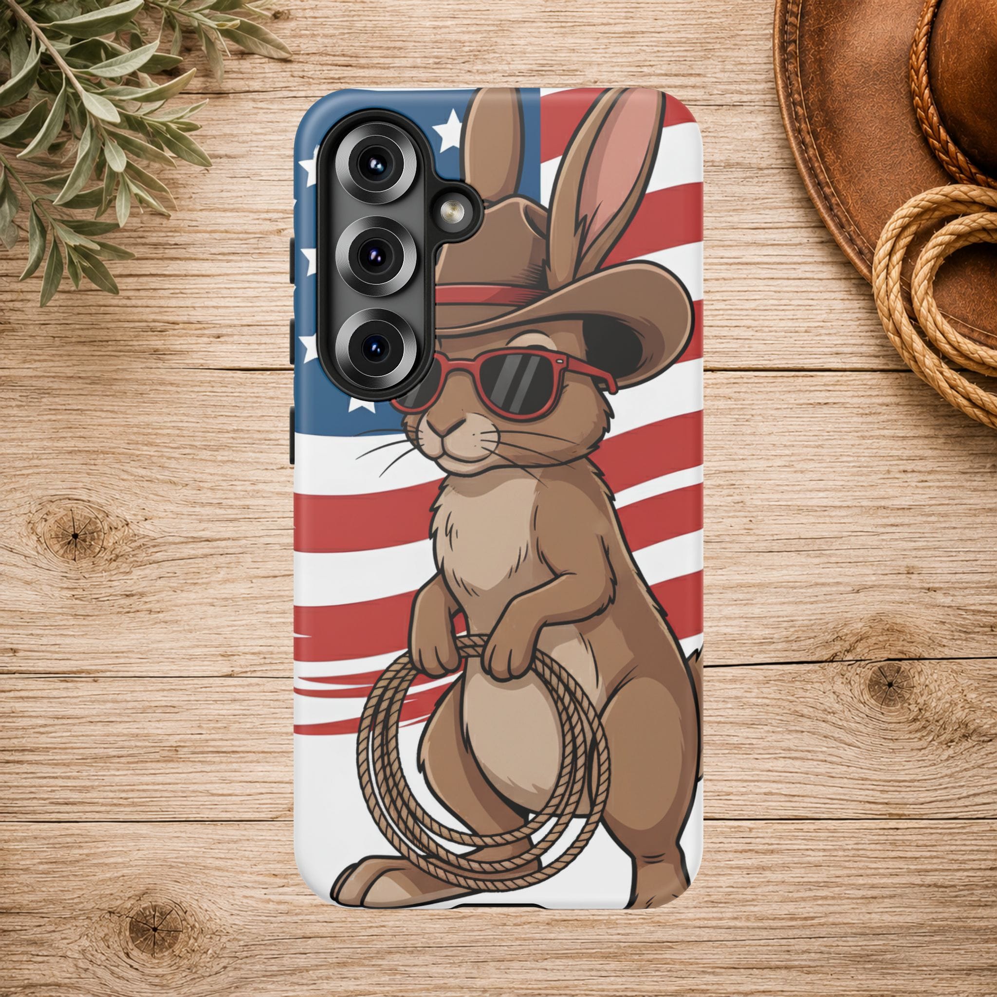 Patriotic Cowboy Bunny Phone Case