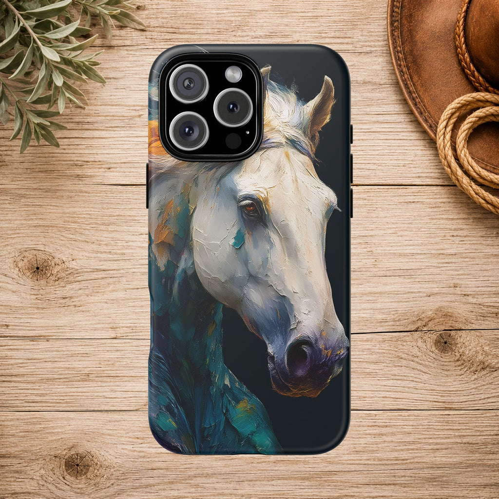 White Horse Art Phone Case