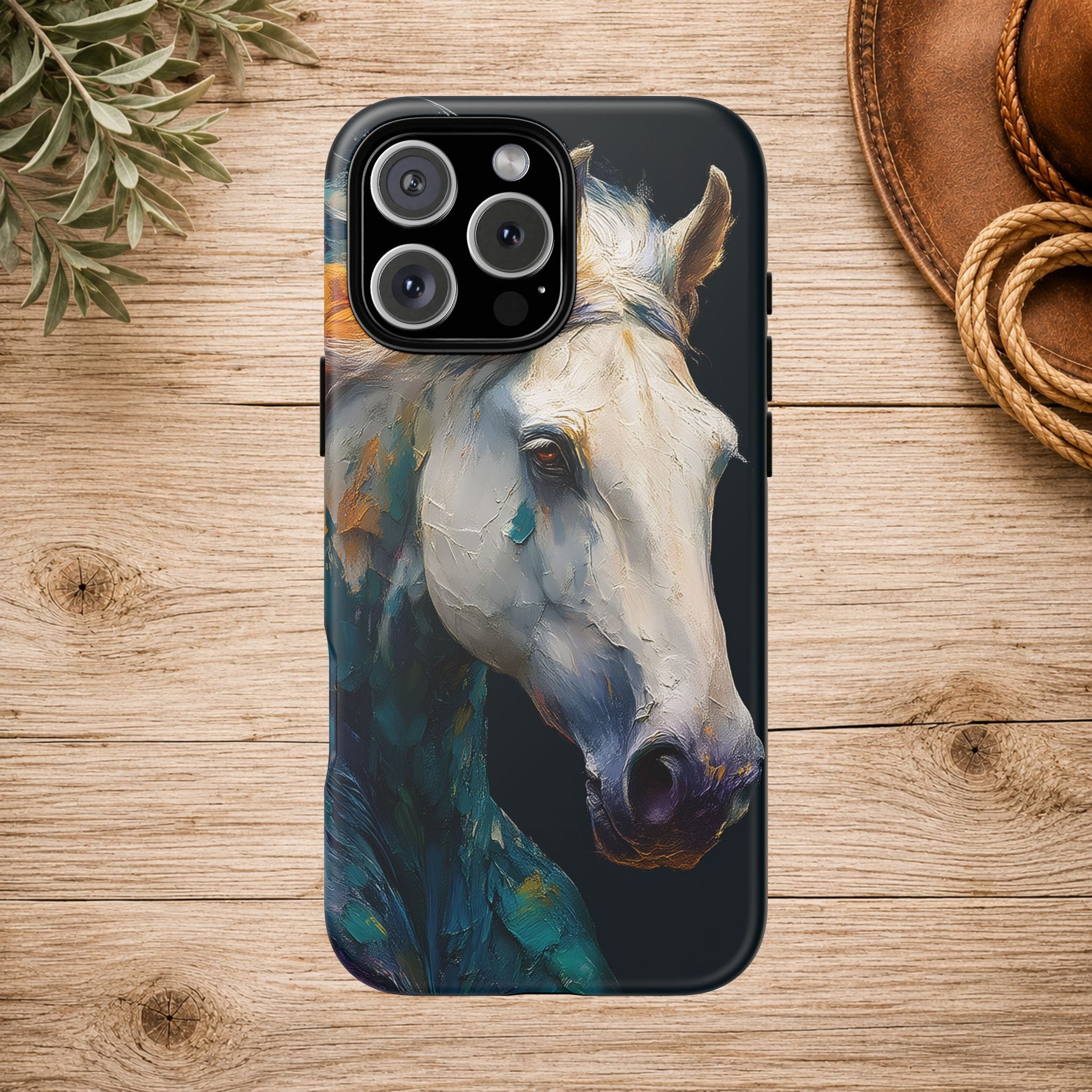 White Horse Art Phone Case
