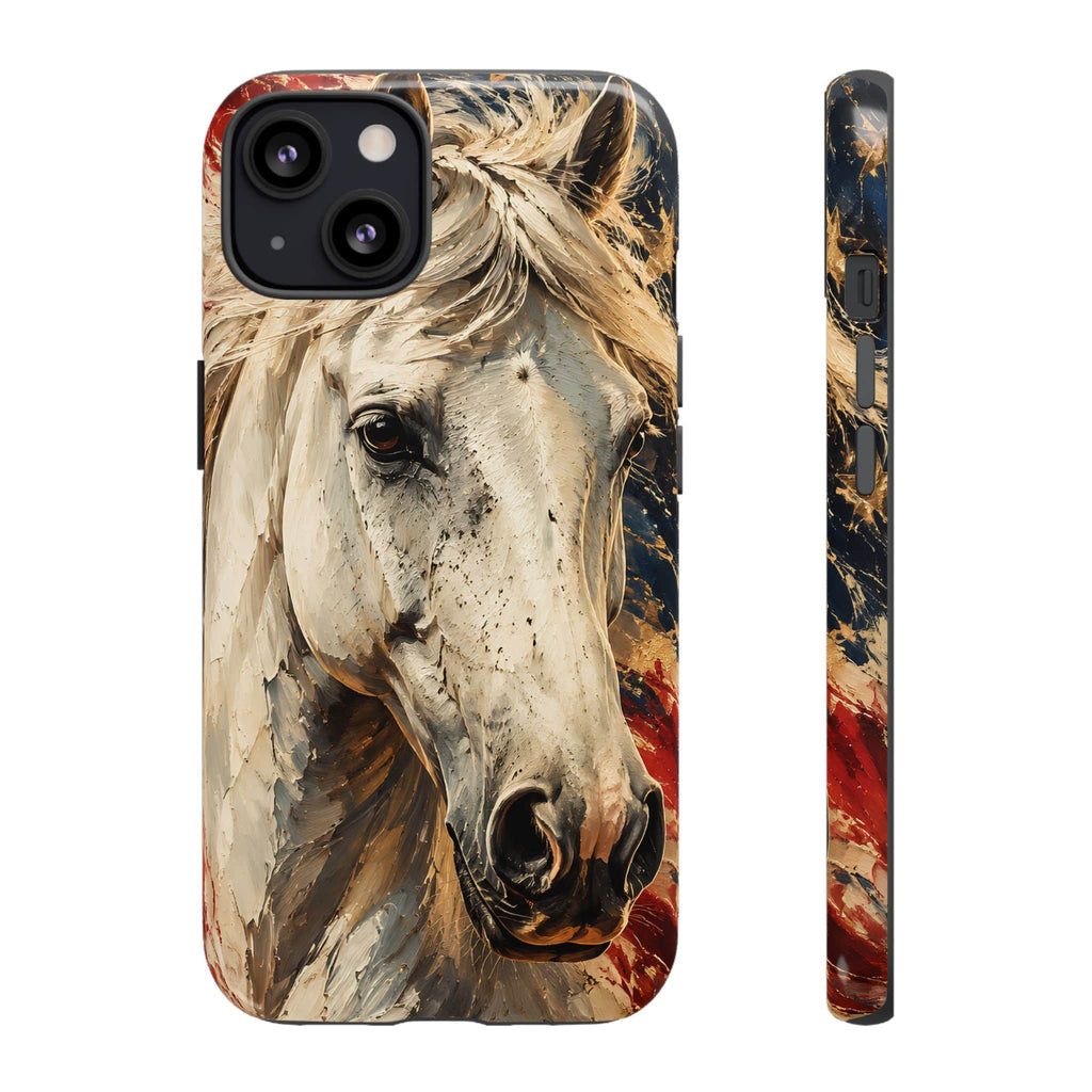 Patriotic White Horse Phone Case