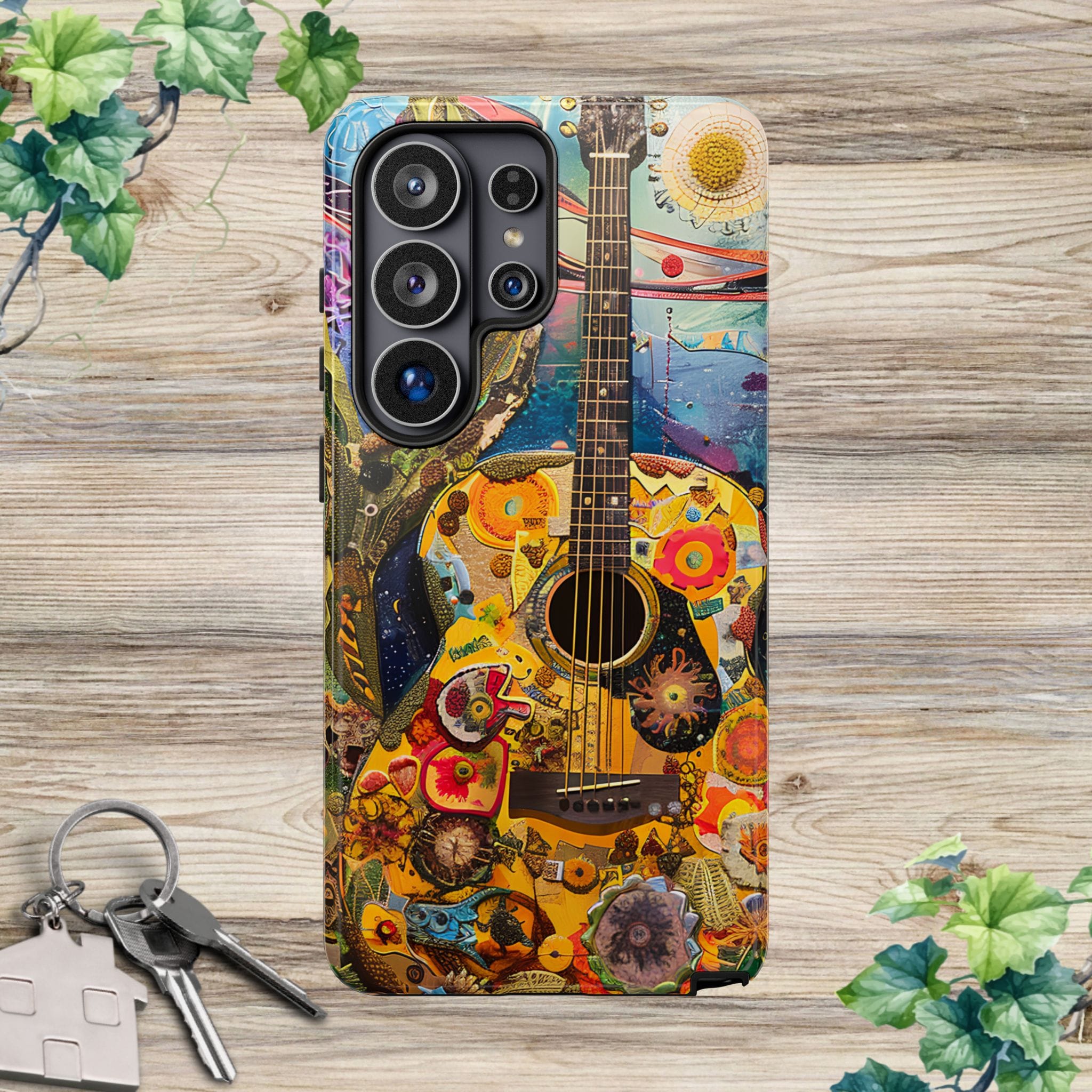 Floral Guitar- Phone Case