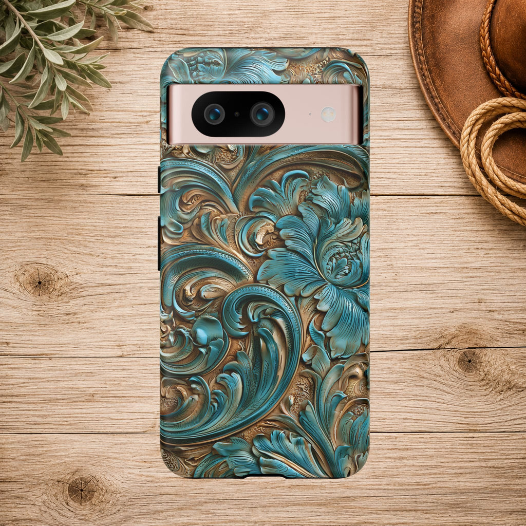 Turquoise  Western Tough Phone Case