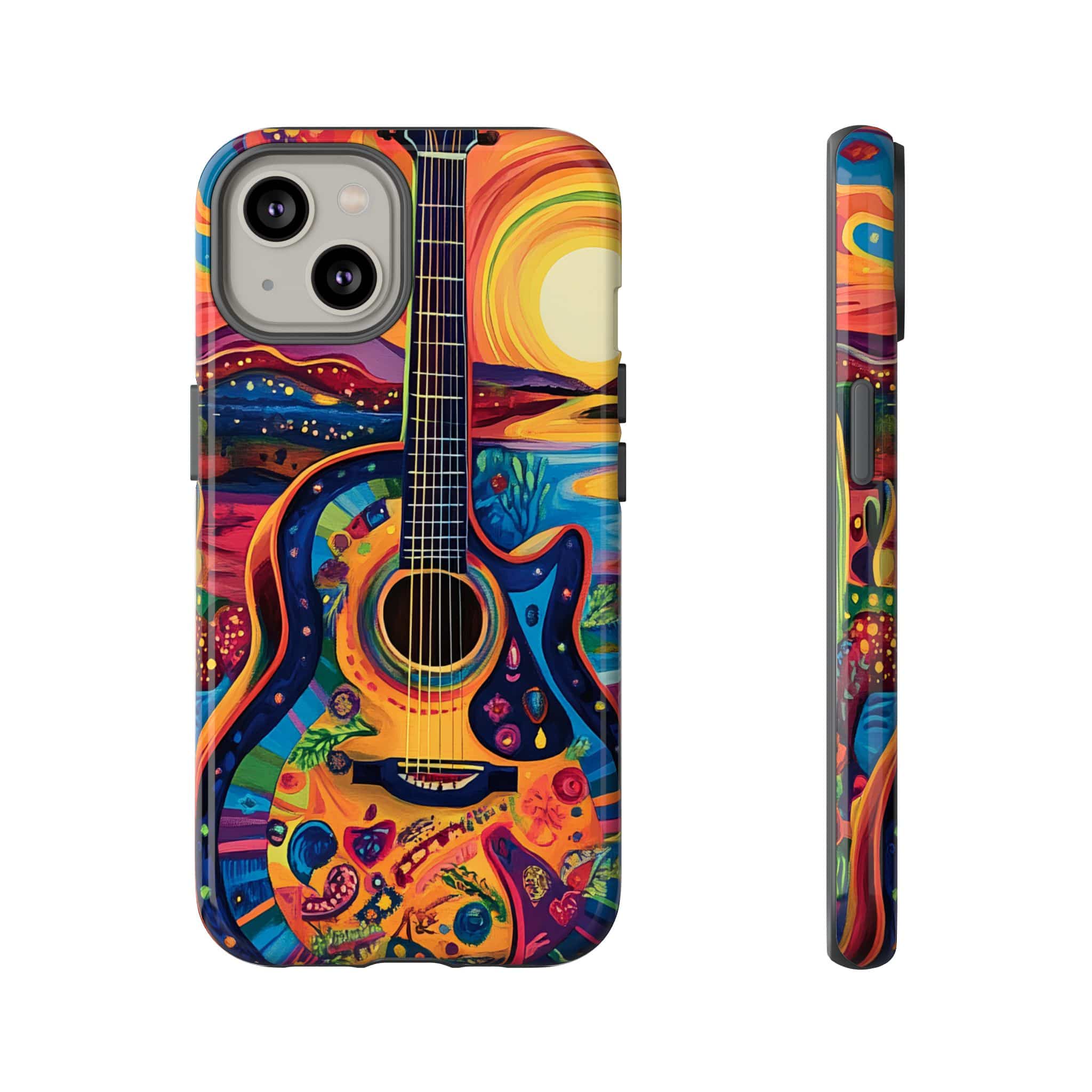 Psychedelic Sunset Guitar Phone Case